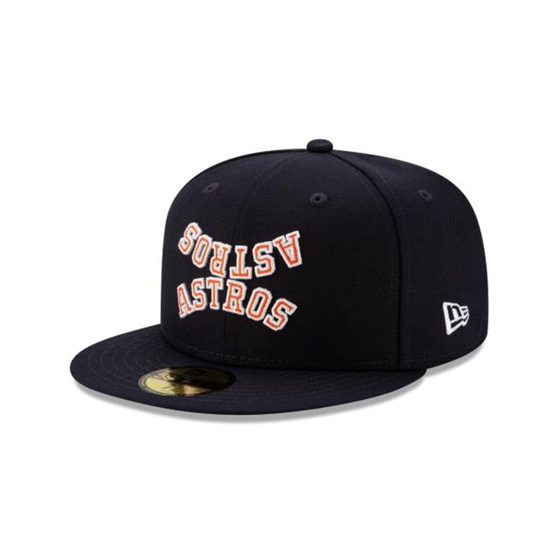 MLB Houston Astros Team Mirror 59Fifty Fitted (NHO5827) - Blue New Era Caps